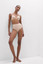 JADEA (3 pezzi) 8025 Perizoma Donna taglio laser vita alta invisibile in cotone