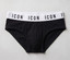 ICON (3 pezzi) Slip Uomo in cotone bielastico con elastico esterno logato  IMU04
