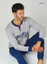 IL GRANCHIO Pigiama uomo invernale lungo in cotone interlock GP2117