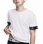 Icon T-shirt ragazzo girocollo mezza manica in cotone con logo a contrasto 1730