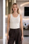 Mysublyme Canotta donna spalla larga in cashmere 6413