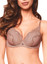 LORMAR Plunge Saten Reggiseno Donna balconcino in Pizzo con Ferretto (Coppa C)