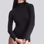 Maglia Lupetto Donna Manica Lunga in Microfibra Elasticizzata Bellissima 075