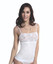3 Canotte Top Spalla Stretta con Pizzo Marta Marzotto D212 in Filo di scozia