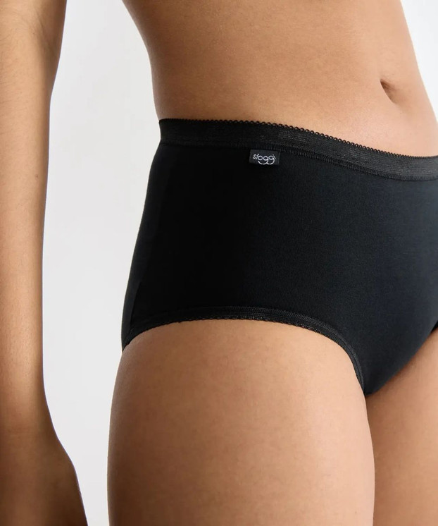 2 Slip Donna Sloggi Basic Midi taglio a vita Media in Morbido Cotone