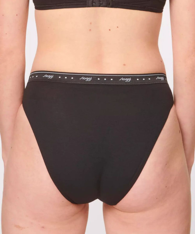 2 Slip Donna Tai 100 Sloggi  jersey di cotone ed elastan super morbido  elastico