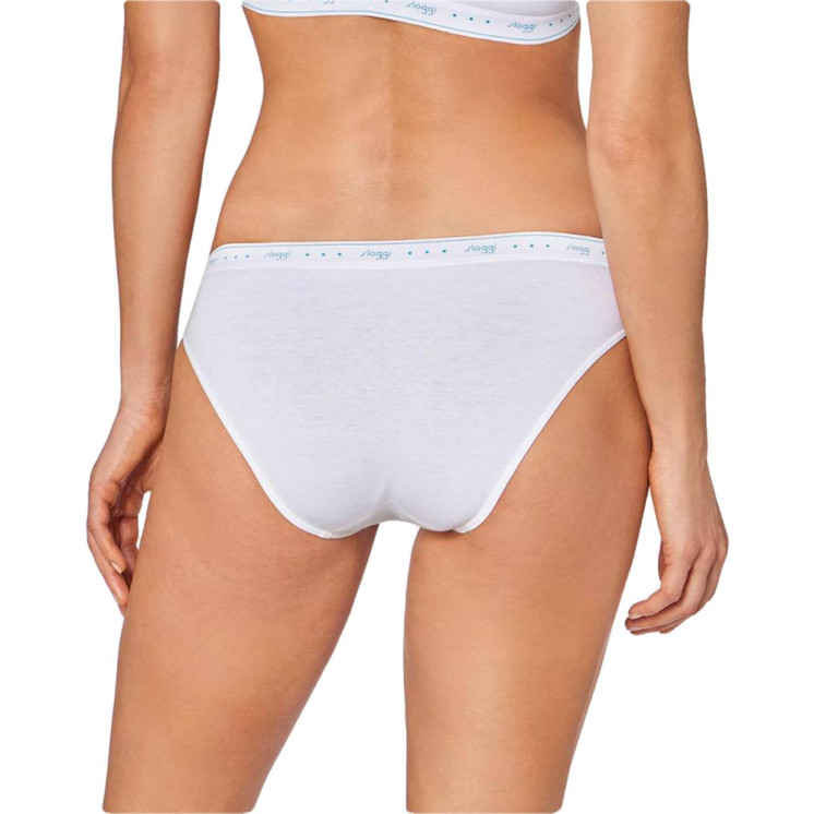 2 Slip Donna Tai 100 Sloggi  jersey di cotone ed elastan super morbido  elastico