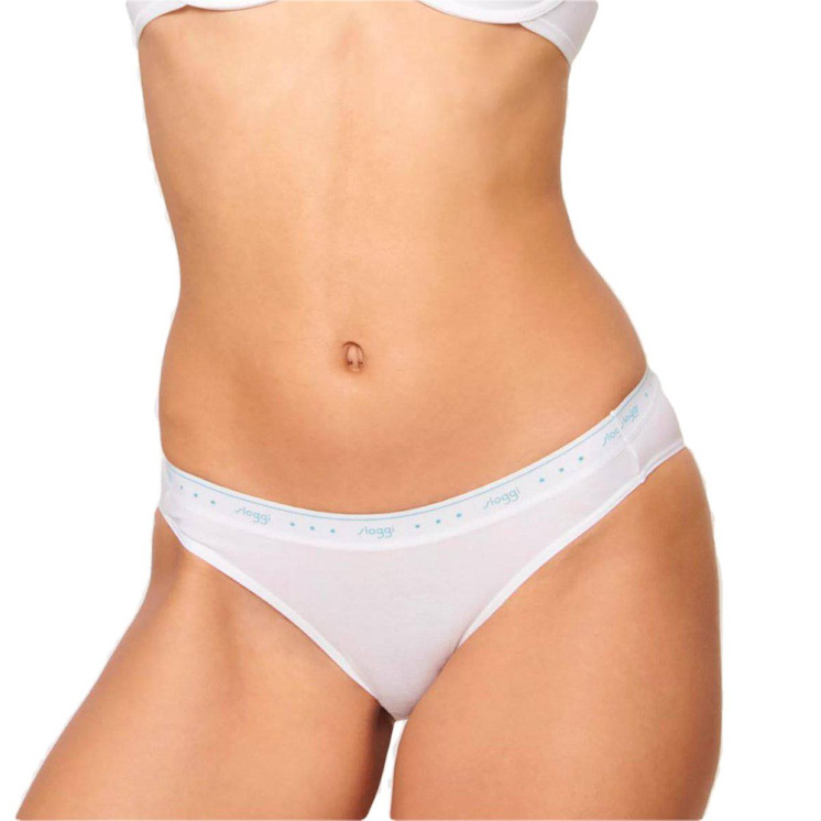 2 Slip Donna Tai 100 Sloggi  jersey di cotone ed elastan super morbido  elastico