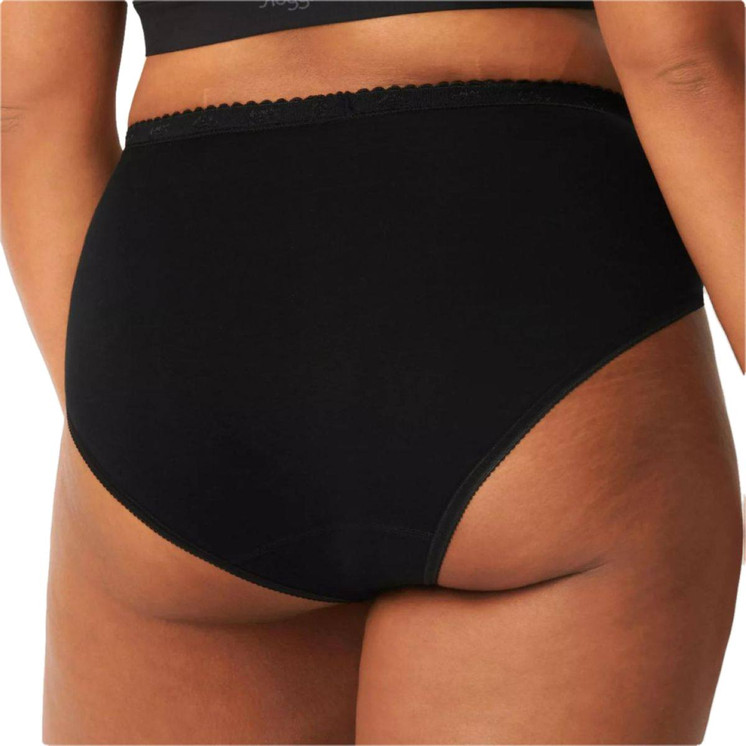 2 Slip Donna Sloggi In Cotone Con Inserti In Pizzo a Tema Floreale