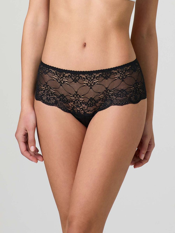6 Pezzi Slip short in pizzo trasparente Jadea 1630 con Tassello interno in Cotone