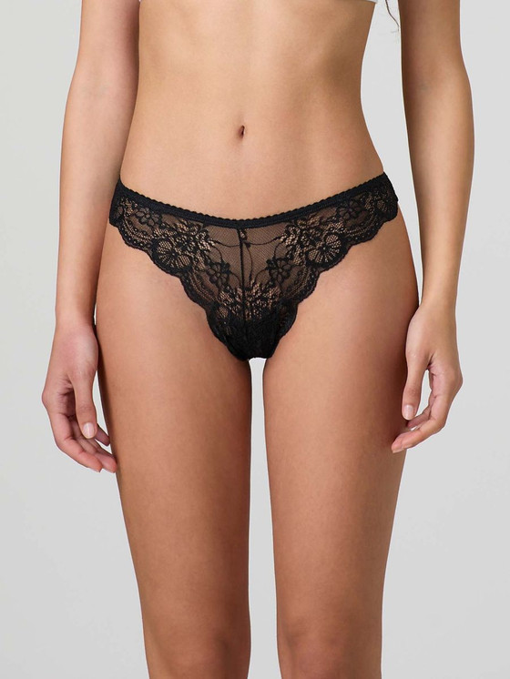 6 Pezzi Slip Brasiliana Donna Jadea 1628 in Morbido Pizzo e Tassello in Cotone