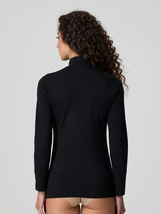 Maglia Donna Lupetto Invernale Manica Lunga in Soft Cotton Jadea 4101