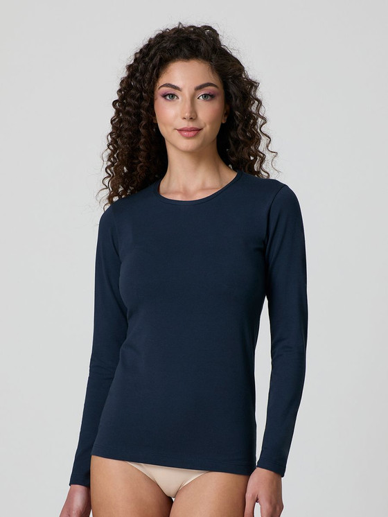 Maglia Donna Invernale Girocollo Manica Lunga in Soft Cotton Jadea 4100