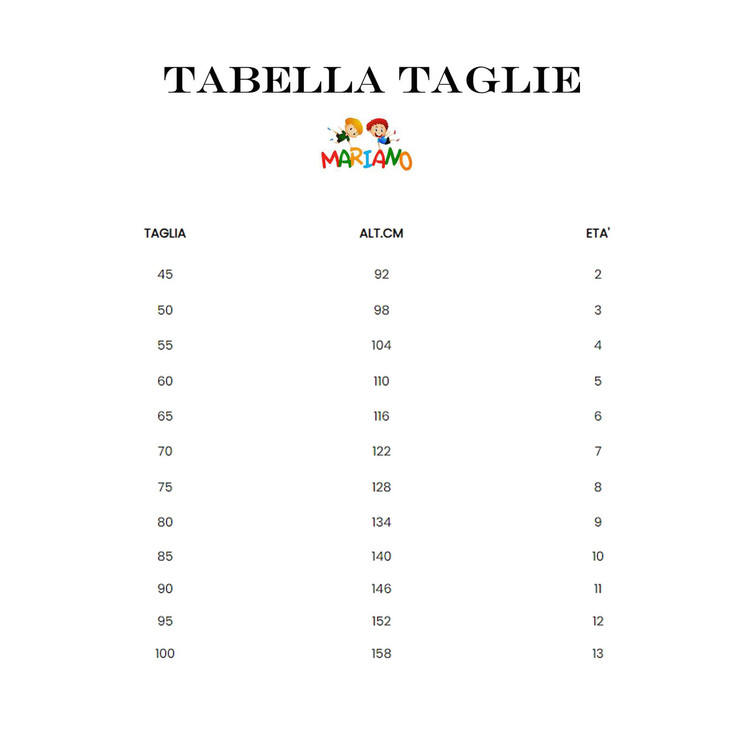 Casacca Elementare Bambino Senza Ricamo con Cerniera Zip Mariano