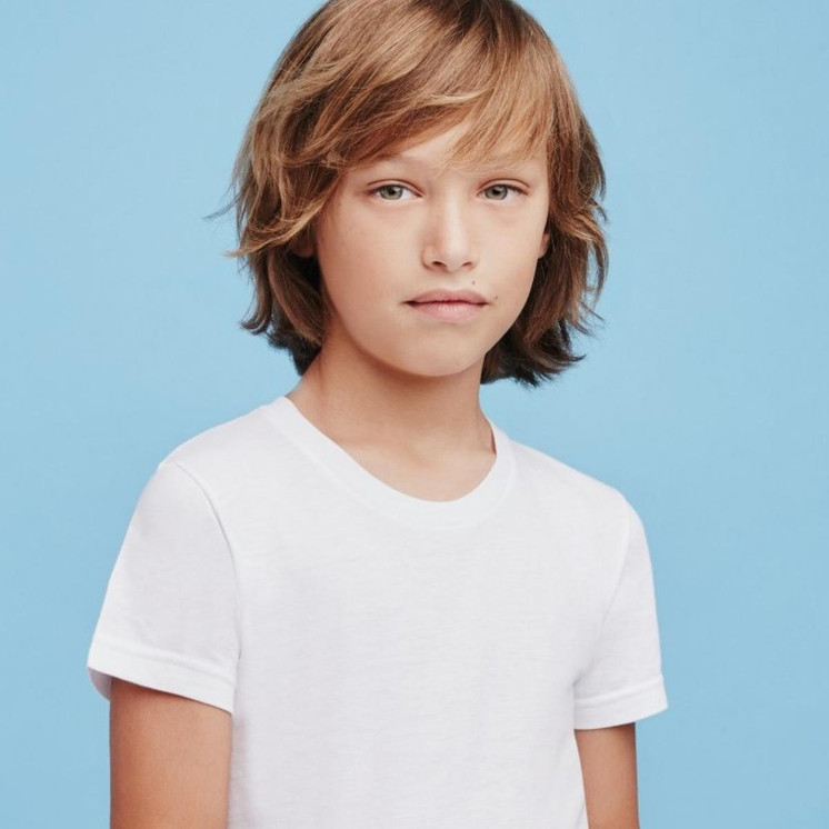 T-Shirt Non aderente Bambino Ragazzo Ellepi BA701 Mezza manica in 100% cotone