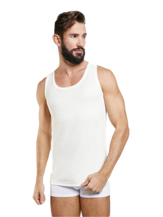 Canotta Uomo Spalla Larga Nottingham VL18 Esterno Lana e Interno Cotone