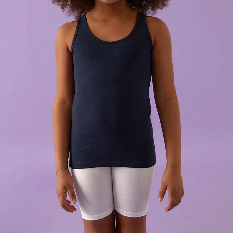 Canotta Bambina Spalla Larga  in Morbido Cotone Elasticizzato Jadea 283