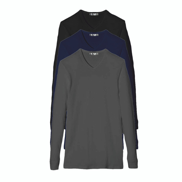 3 Pezzi Maglia Uomo Nottingham SOUL Scollo a V Manica Lunga in Caldo Cotone