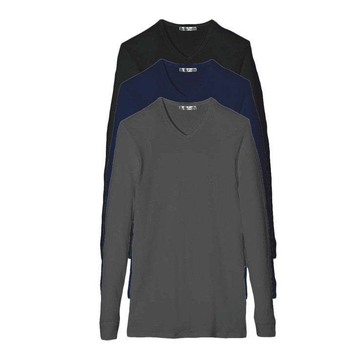 3 Pezzi Maglia Uomo Nottingham SOUL Scollo a V Manica Lunga in Caldo Cotone