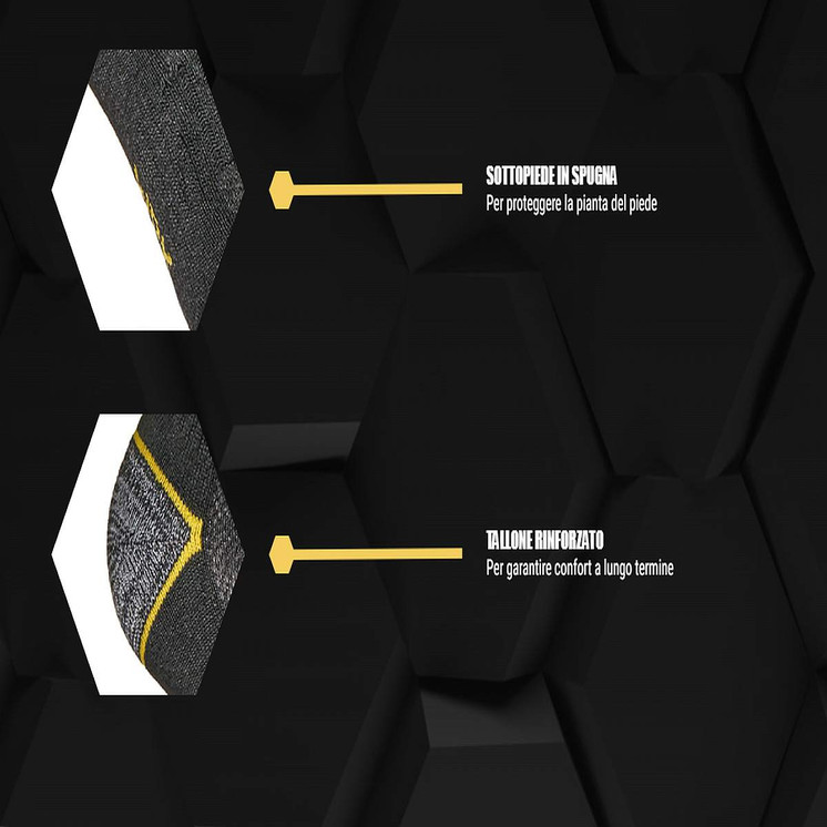 WRK-03 3 Paia Fantasmino da lavoro Termico antinfortunistico Tallone rinforzato