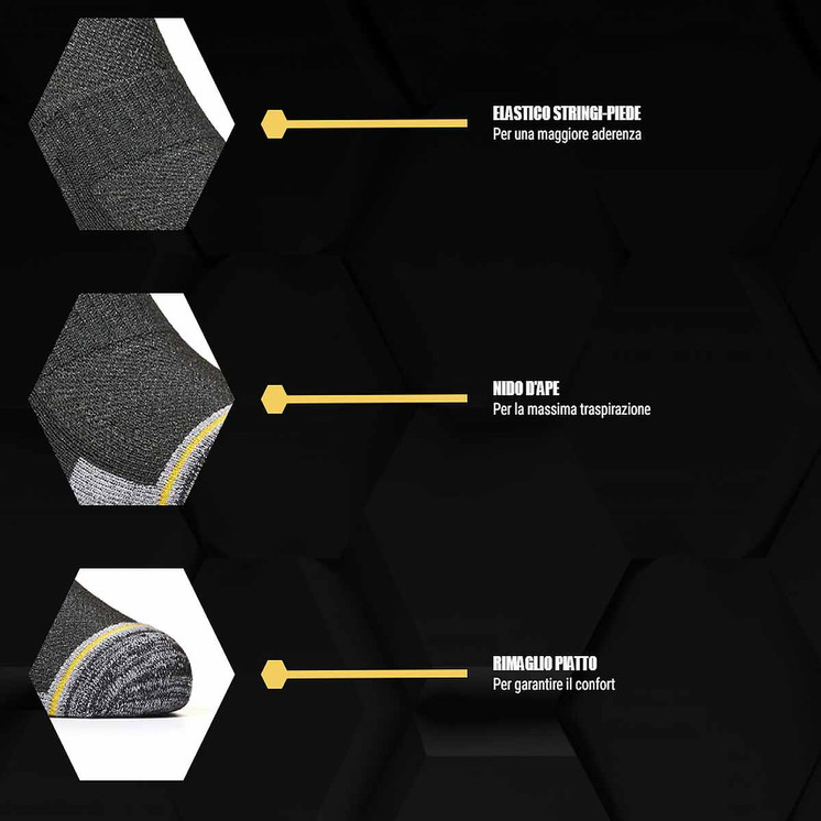 WRK-03 12 Paia Fantasmino da lavoro Termico antinfortunistico Tallone rinforzato