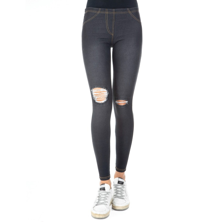 Leggings Donna Meritex 3738 Jeans Wash in cotone Elasticizzato