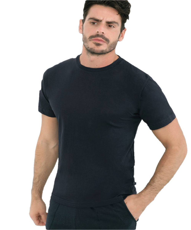 Enrico Coveri EA9300 Maglia Uomo Girocollo Mezza Manica Cotone Supima