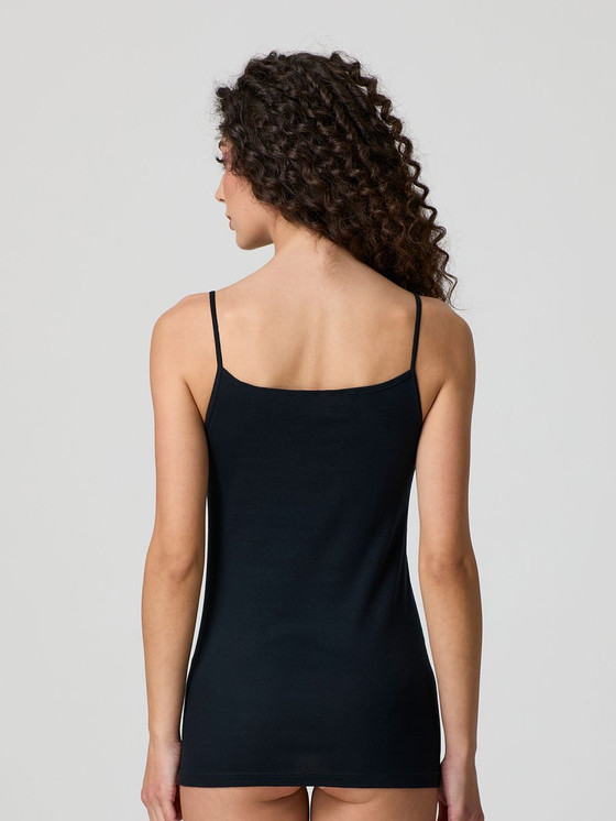 Canotta Donna Jadea Spalla Stretta 9000 con  Inserti in Macramè in Cotone