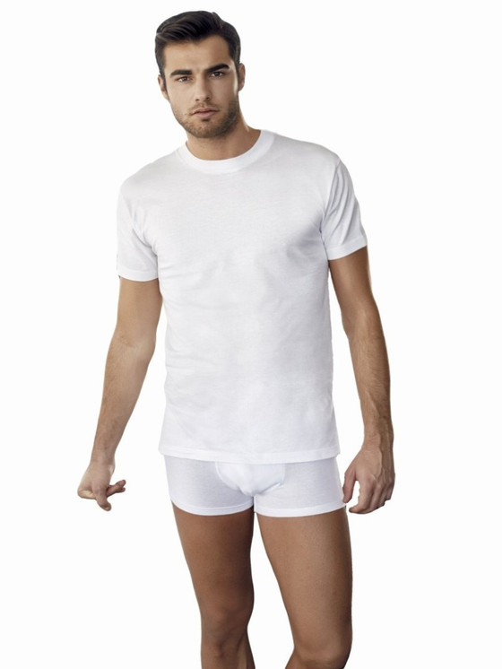 3 Pezzi Maglia Uomo Mezza Manica Girocollo Nottingham Rock in Cotone Interlock