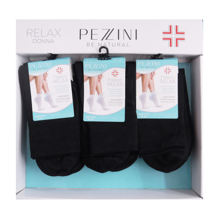 12PAIA CALZA CORTA SANITARIA DONNA IN COTONE DCZ550 PEZZINI