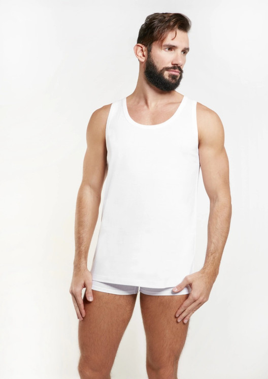 Canotta Uomo Spalla Larga Nottingham VL6100 in costina Bielastica