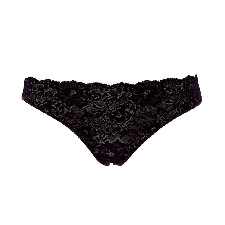 6 Slip Brasiliana Donna in Cotone Bielastico con Inserti in Pizzo Cotonella GD170