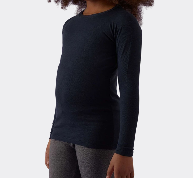 Maglia girocollo Bambina invernale in cotone bielastico 263 Jadea