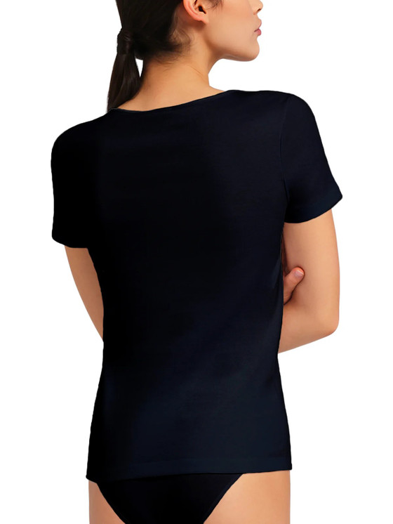 Maglietta Donna Girocollo Liabel 2828 26 Mezza Manica Caldo Cotone Bordo Raso