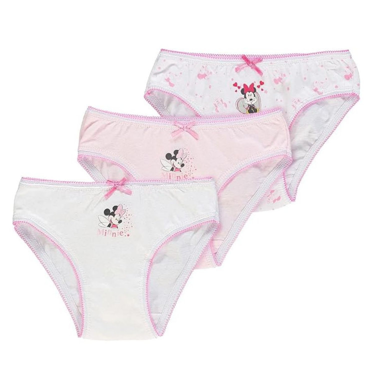 3 Pezzi Slip Bambina Disney Ellepi In Cotone Bielastico