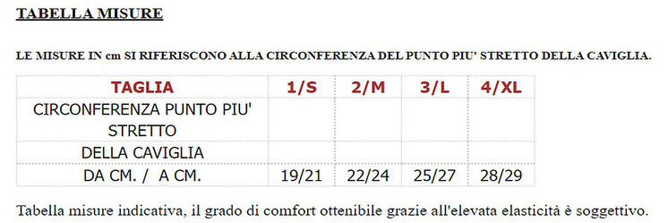 Cavigliera con sostegno Medio Unisex in Cotone per sostegno delle articolazioni