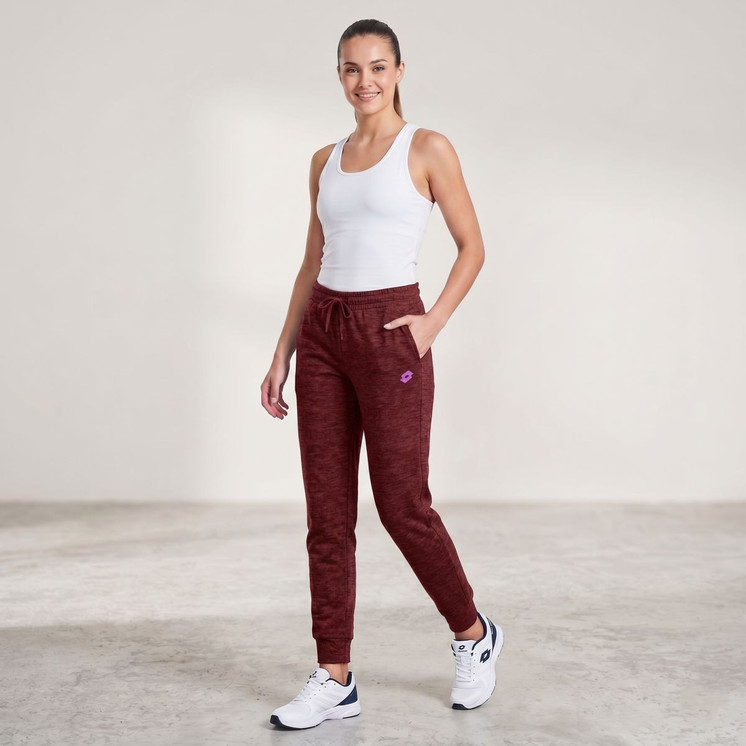 Lotto  LA1012 Pantalone Donna in felpa con polsino al fondo e tasche laterali