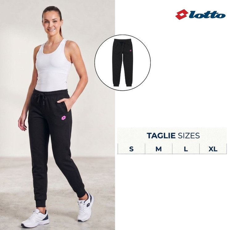 Lotto  LA1012 Pantalone Donna in felpa con polsino al fondo e tasche laterali