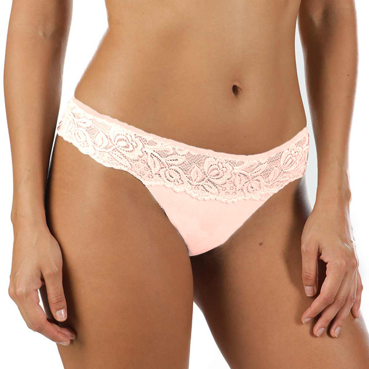 6 Pezzi Slip Donna Mini Cotonella  realizzato in cotone con inserti di pizzo