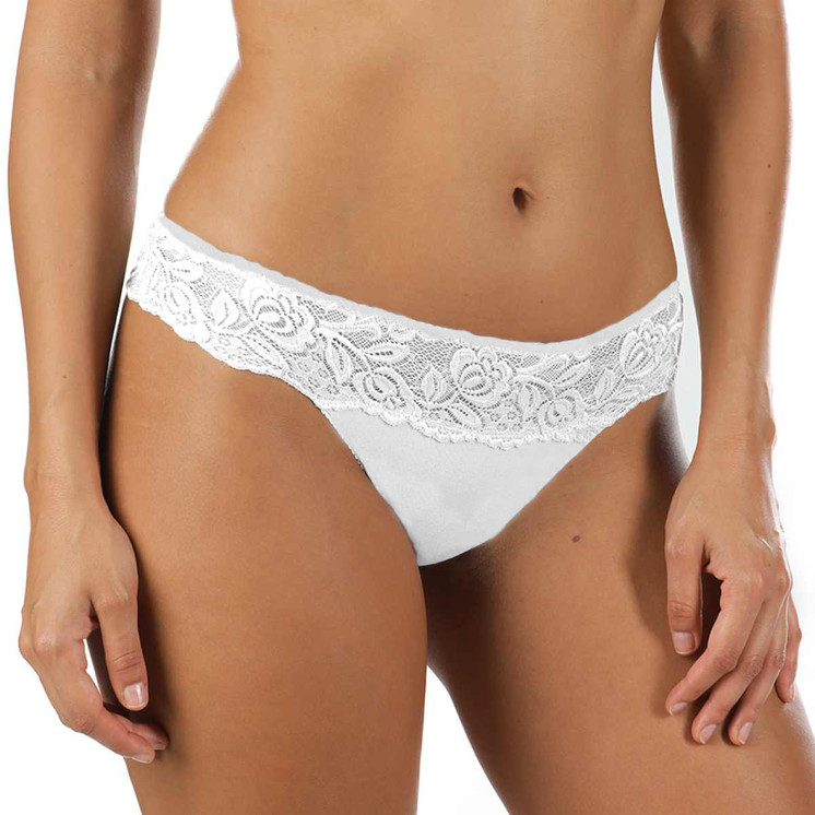 6 Pezzi Slip Donna Mini Cotonella  realizzato in cotone con inserti di pizzo
