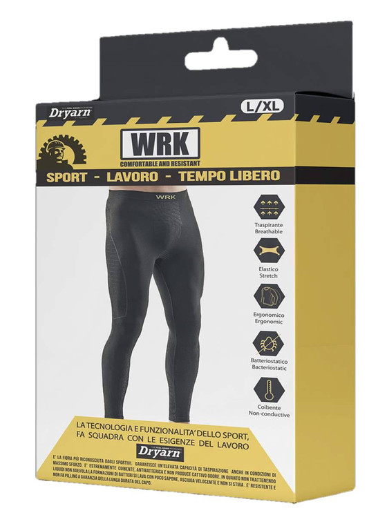 WRK Pantalone Invernale Uomo Termico Tecnico Realizzato in Fibra DRYAN WRK-303