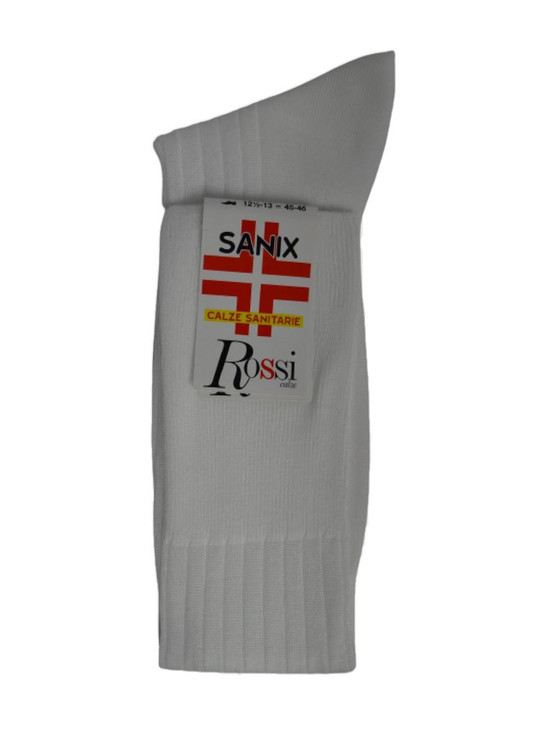 6 Paia Calza Lunga ROSSI 200 Sanitaria Compresssione Graduata 100%, Cuciture Piatte in Punta, Polsino Confort Senza Elastico, Adatte alla Circolazione Venosa