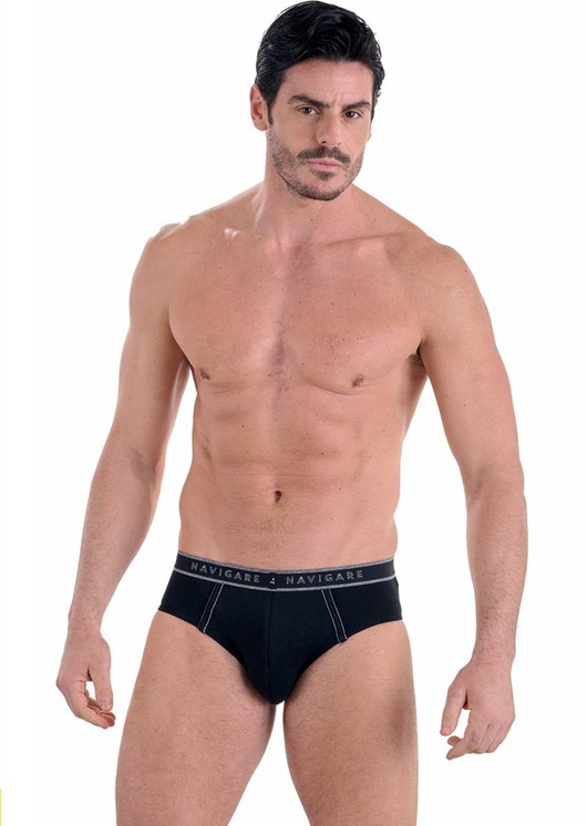 6 Pezzi Slip Uomo 314 NAVIGARE in cotone Elasticizzato elastico Esterno e Logo