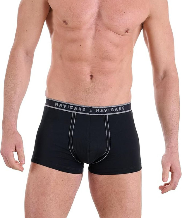 Navigare (6 Pezzi) Boxer Uomo in cotone Elasticizzato elastico Esterno e Logo 312
