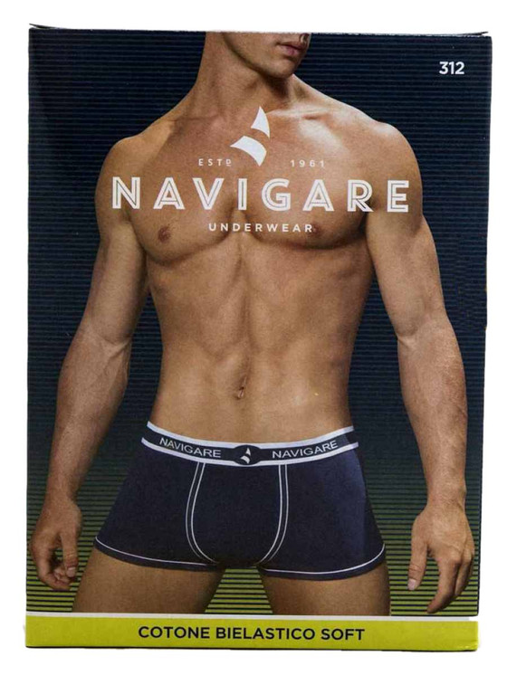 6 Pezzi Boxer Uomo Navigare 312  in cotone Elasticizzato elastico Esterno e Logo