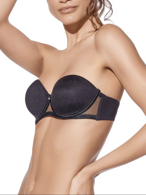 Creaciones Selene Esmeralda Reggiseno Fascia Senza Spalline con Ferretto e Coppa Preformata (Coppa C-D)