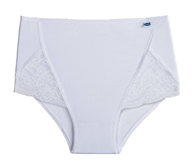 6 Slip Culotte Donna in Cotone Elasticizzato con pizzo al girogamba Snelly S401