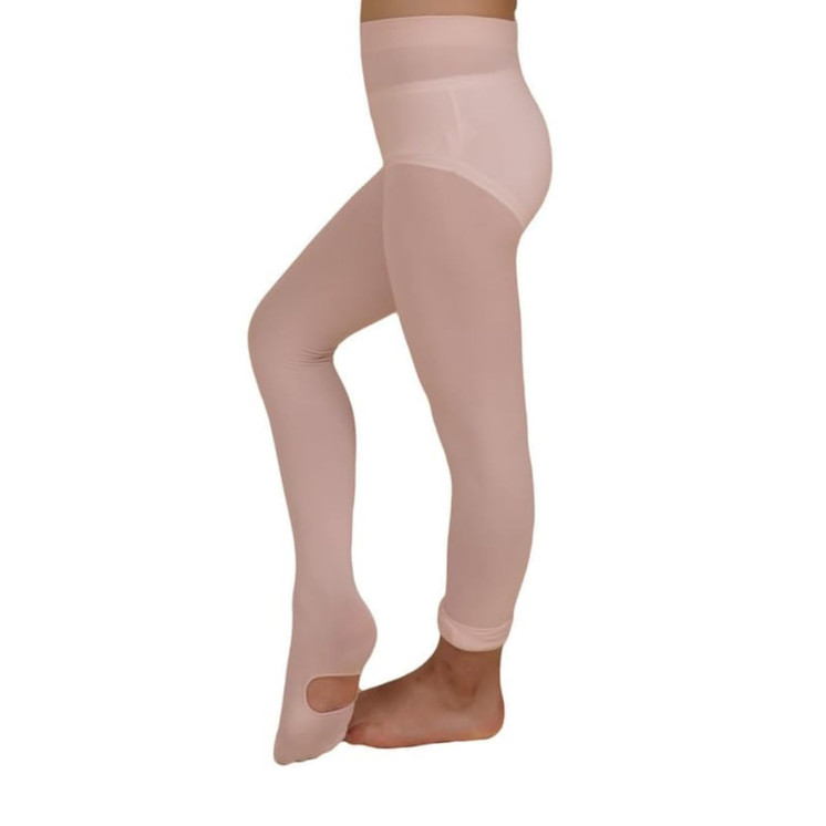 4 Collant Danza Convertibili Bambina 50Den in Microfibra Aquilone