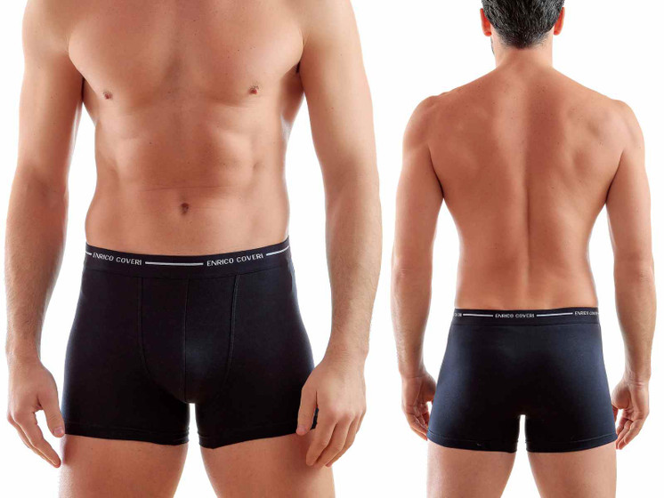 Enrico Coveri EB1000 (6 Pezzi) Boxer Uomo in Cotone Elasticizzato con Elastico Esterno - Offerta Multipack