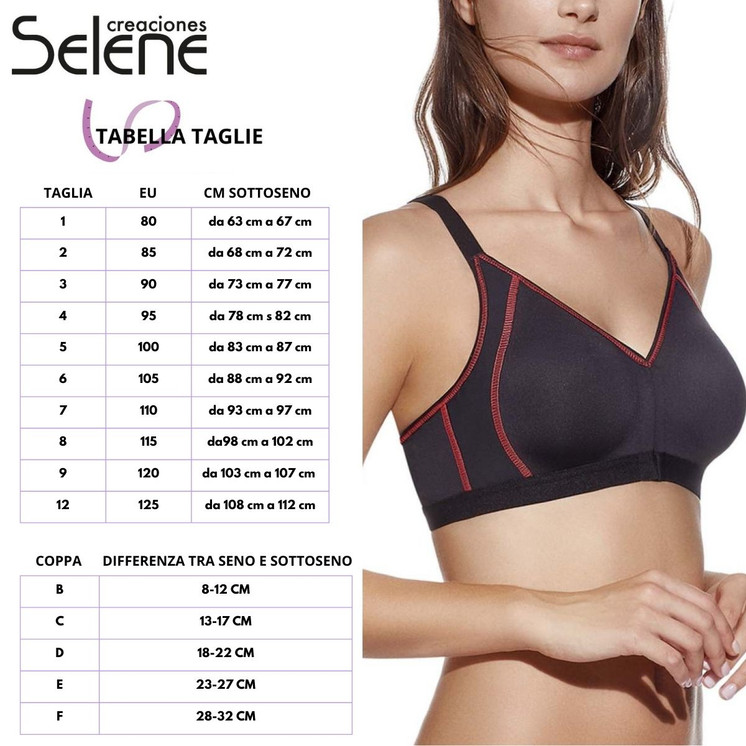 Reggiseno sportivo in microfibra senza ferretto e senza imbottitura chiusura davanti